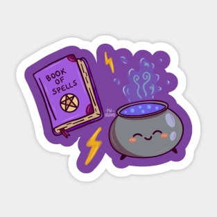 Book and cauldron Sticker